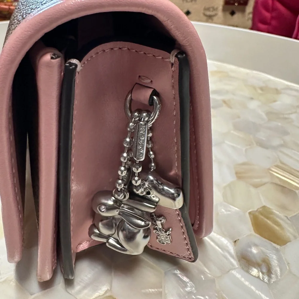 Coach Lunar New Year Rabbit Pink Signature Bandit bag! SO NICE!